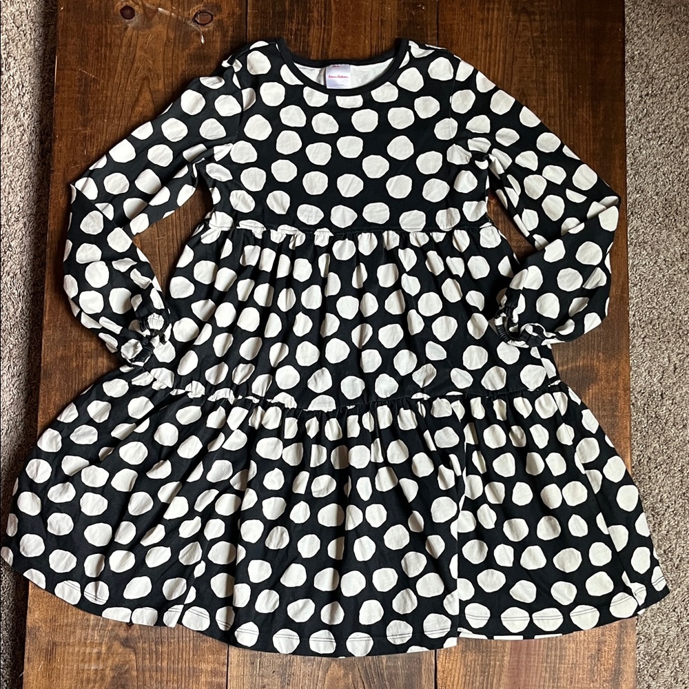 Hanna Andersson Black and White Polka Dot Dress